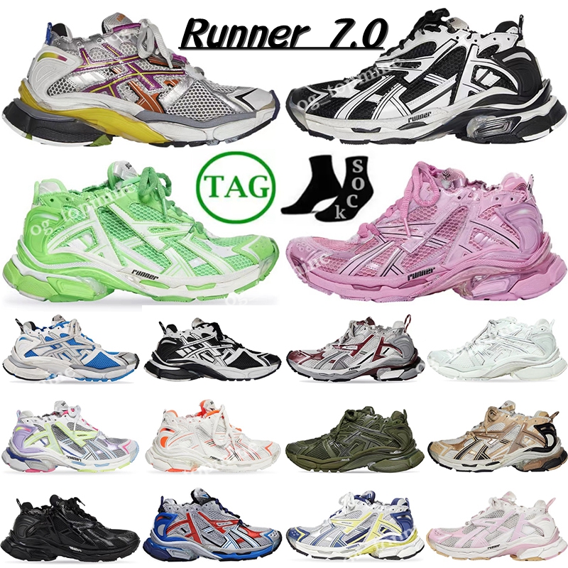 

Designers Runner 7 7.0 Casual shoes Women Men Paris Transmit Sense Retro Trainers Black White Pink Blue Burgundy Deconstruction Jogging, #8
