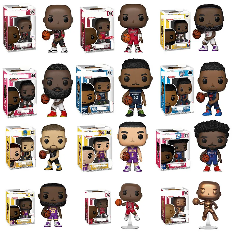 

new figures funko pop basketball Different styles of stars figure model, Multicolor