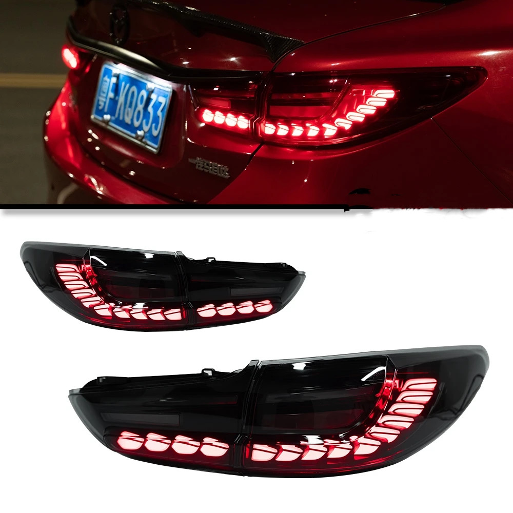 

4 PCS Car Tail Lights For Mazda 6 Mazda6 Atenza 20 13-20 19 Taillights Upgrade LED Turn Signal Rear Lamp Brake Reversing
