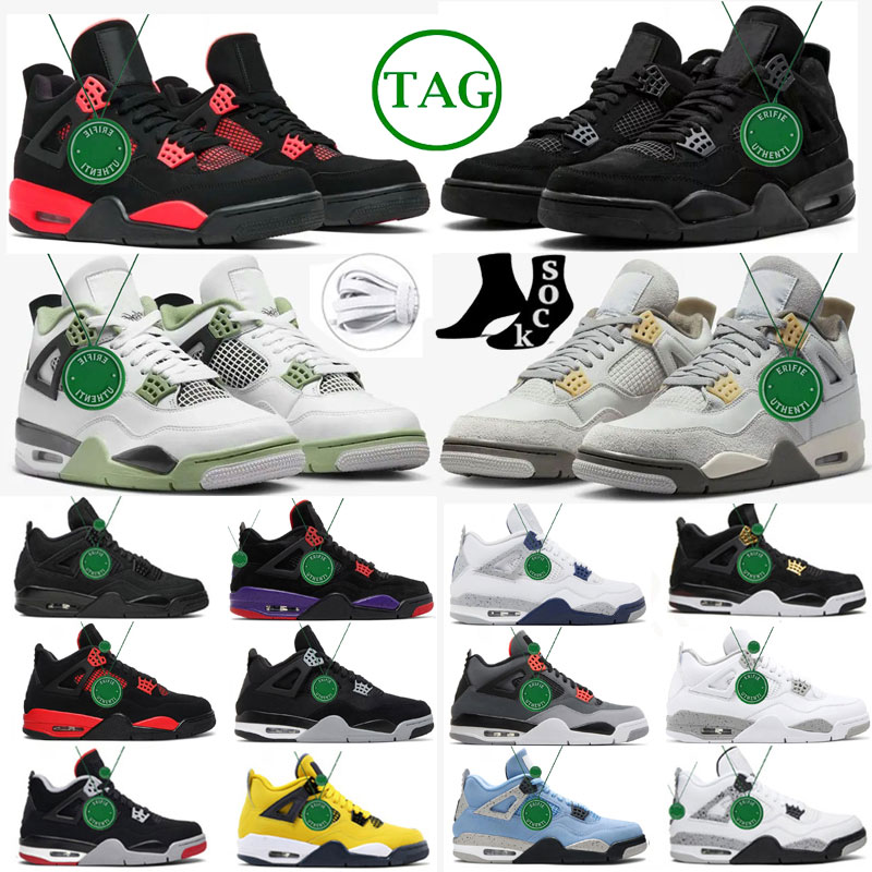 

Shoes Seafoam Photon Dust Jumpman 4 Men Women 1 Craft Fire Red Thunder Lost Found Military Black Cat Patent Bred Midnight Navy Cool Grey Unc Sports Sneakers, Color # 10