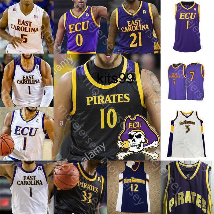 

Custom East Carolina ECU Pirates Basketball Jersey NCAA College Jayden Gardner Tristen Newton Seth LeDay Brandon Suggs J.J. Miles Edwards, Purple iii