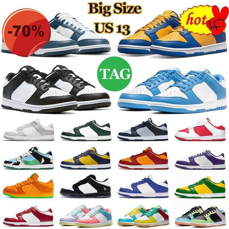 

Boots Size Big Us 13 Mens Designer Shoes Men Women Casual Sneakers Panda White Black Unc Grey Fog Valerian Blue Ucla Trainers Jogging Walking, Classic green