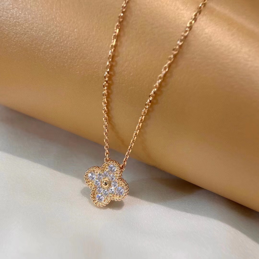 

womens love clover designer brand luxury pendant necklaces full shining crystal diamond 4 leaf gold silver choker necklace wedding jewelry gift