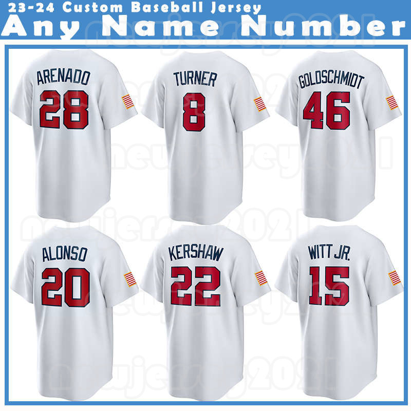 

Tim Anderson 2023 World USA Baseball Jersey Mookie Betts J.T. Realmuto Nestor Cortes Kyle Tucker Paul Goldschmidt Pete Alonso Tim Anderson Trea Turner Mark DeRosa, Men custom