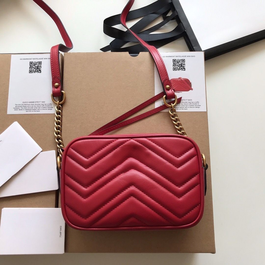 

Sliding Chain Crossbody Bag Flap Marmont Shoulder Bags Women Handbags Mini Purse Quilting Genuine Leather Clutch Bags Fashion Letter Hardware Buckle Multi Color