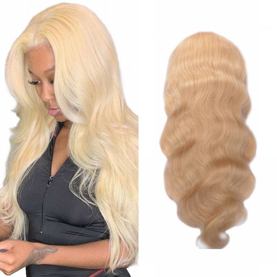 

Malaysian Human Hair Body Wave Lace Front Wigs Pre Plucked 613 Blonde Hair Wig Natural Hairline