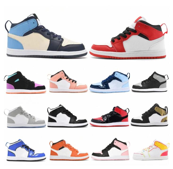 

High Shoes Kids Sneakers Basketball Children 1 Boys Girls Toddler 1s Trainers Athletic Outdoor Sneaker Infants Green Chicago Bred size 26-35, 15