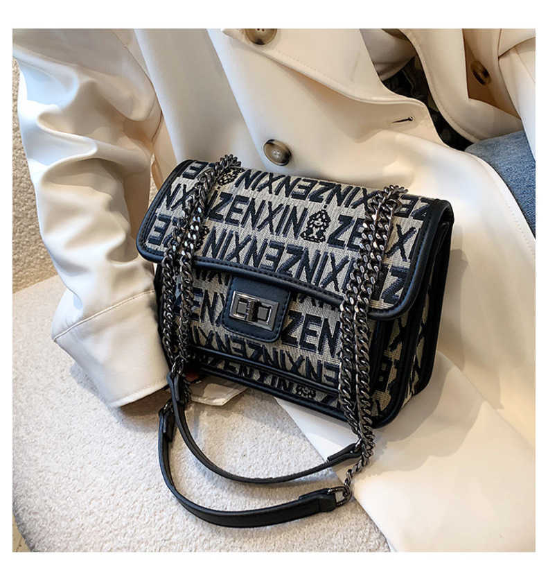

Factory Wholesale Women's Bag popular chain design jacquard single shoulder messenger bag female Shoulder Messenger Handbags 55%off, Black small