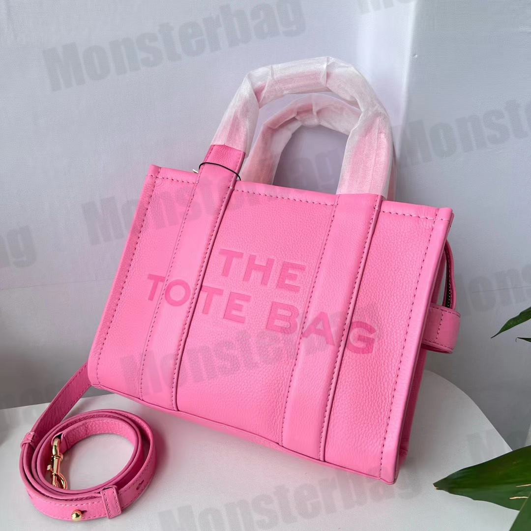 

Tote Bag The Pink Bags Women Designer Marc Lady Candy Pink Crossbody Top Quality Full Grain Leather Mini Micro Luxury Real Leathers Handbag, Color 13
