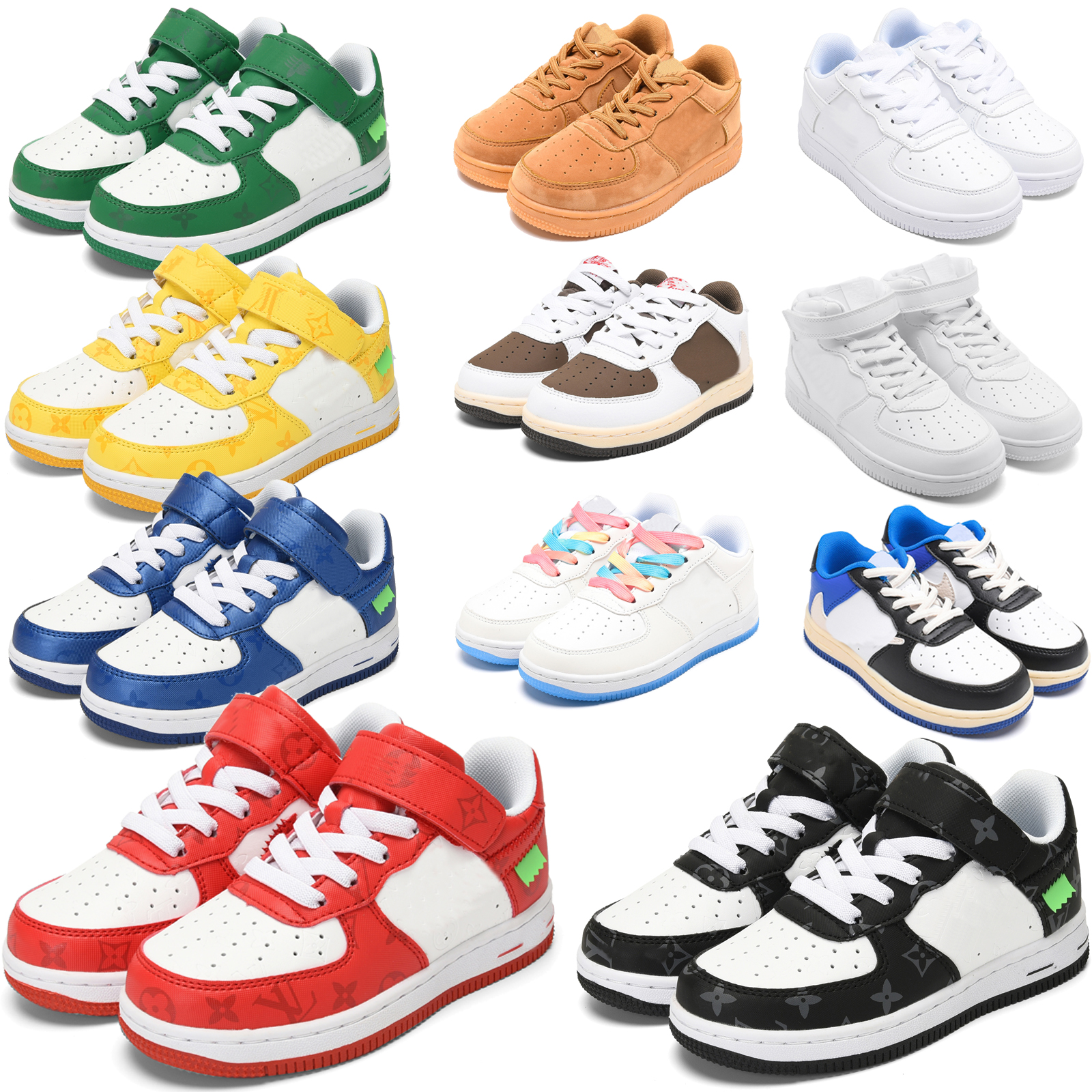 

Top af1 airforce 1s 1 one Casual Shoes Classic Leather Low kids Undefeated Multi College Pack Sail Night Maroon 07 LV8 Panda Outdoor Flat Sneakers Size 24-35, Red