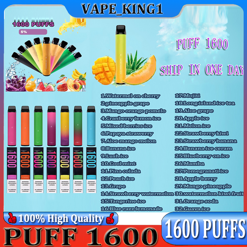 

E Cigarettes P1600 XXL Disposable Vapes Pod Device 1600 puffs 38 Colors 1000mah Battery 7ml Tank PK BangXXL Air Bar Plus Kits Stick Portable Vape Geek Bar