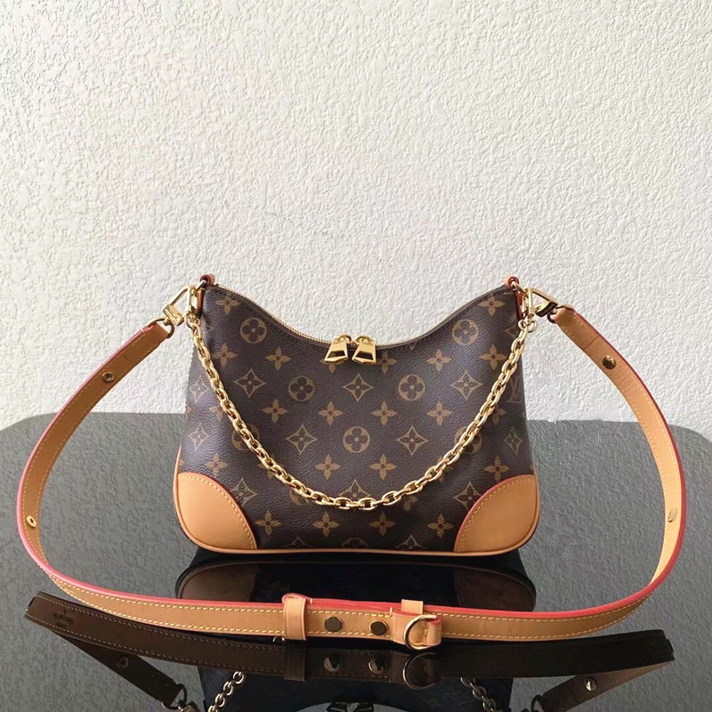 

classic old flower pochette boulogne crossbody bag M45832 louvis tote handbags Genuine leather clutch Women's mens Designer purses Luxury gold chain shoulder Bags, Black