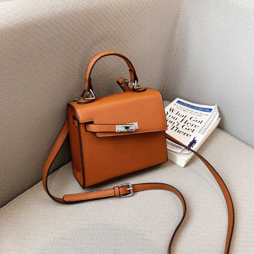 

Fashion Women's Bag 75%off women's buckle portable shoulder bag Luxury Designer Handbags Bags Purse, Black4