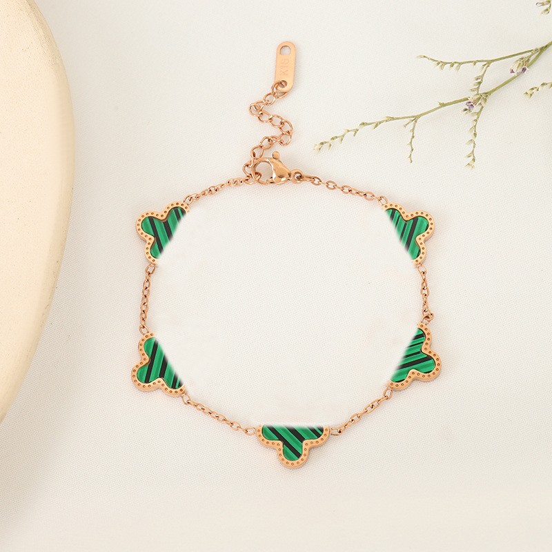 

personalised bangle clovers baracelet womens flower bracelets designer jewelry love bohemian charm 18k gold plated vivian westwood tennis bangles for women party