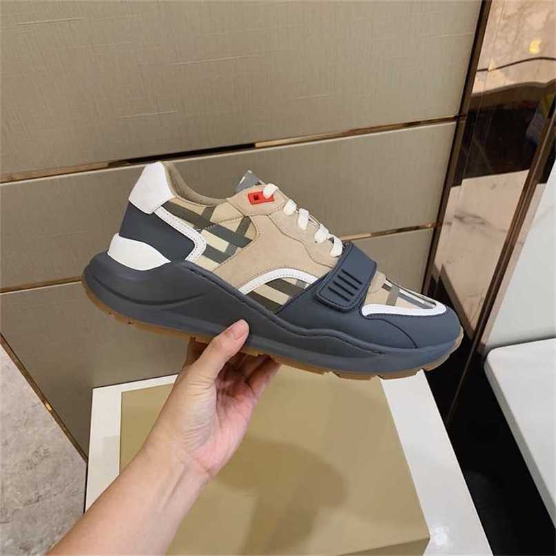 Men Shoes Autumn and winter new products Velcro classic plaid sneakers cotton plaid rubber outsole comfortable lightweight With boxKKVI