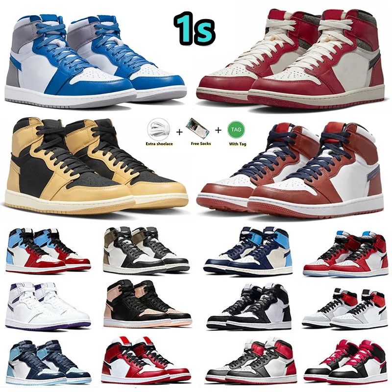 

Lost & Found 1s 1 Mens Basketball Shoes True Blue Gorge Green StarFish Silver toe Fearless Eastside Golf Royal Heirloom Stealth StarFish Men women sports Sneakers, Color#37