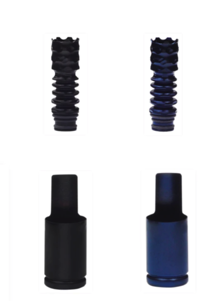 

Black blue Stainless steel Tip pipe and Captive Cap for Dynavap