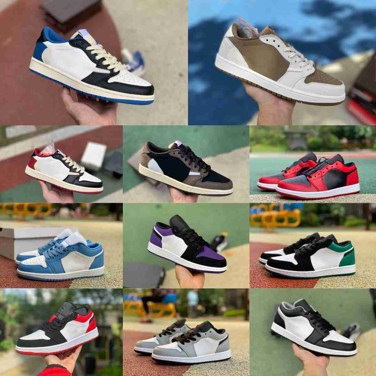

2023 Fragment TS Jumpman X 1 1S Low Basketball Shoes White Brown Red Gold Grey Toe UNC Camo Purple Black Shadow Panda Emerald Crimson Tint Designer Sports Sneakers, Please contact us