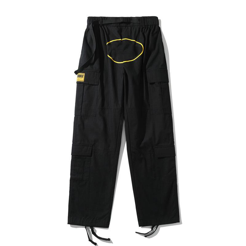 

Men's Pants Cargo Mens Streetwear Hip Hop Printed Casual Trousers Military Retro Multi-pockets Straight Loose Overalls Couple