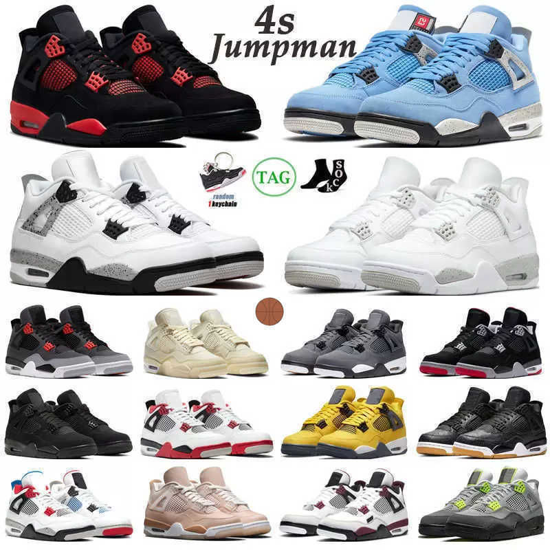 

Casual Shoes OG Jorden 4 4s Men Women Jumpman Jordam 4 Red Thunder Infrared Black Cat Bred University Blue Shimmer Royalty Basketball Shoes, #29