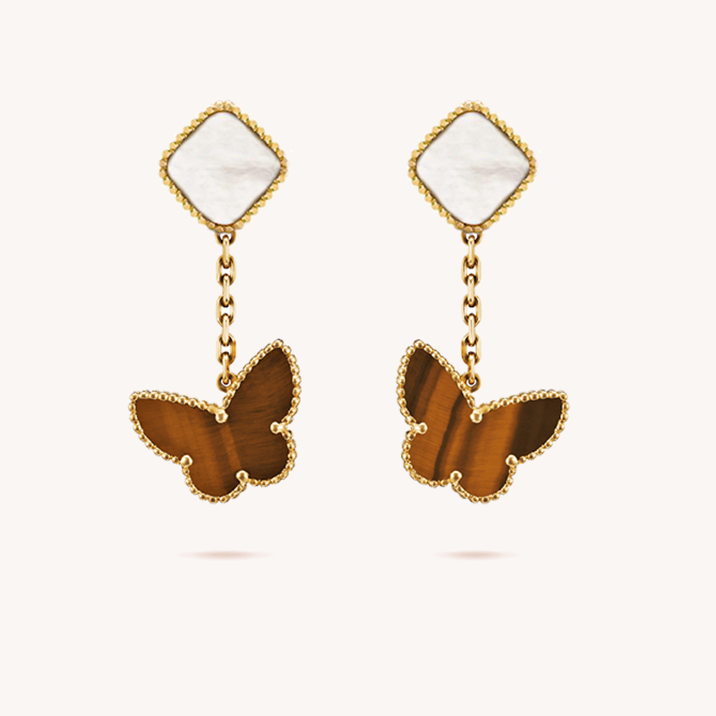 Boucles d'oreilles de mode enveloppe les boucles d'oreilles de trèfle à quatre têtes de trèfle suspendues boucles d'oreilles de créateur de perle