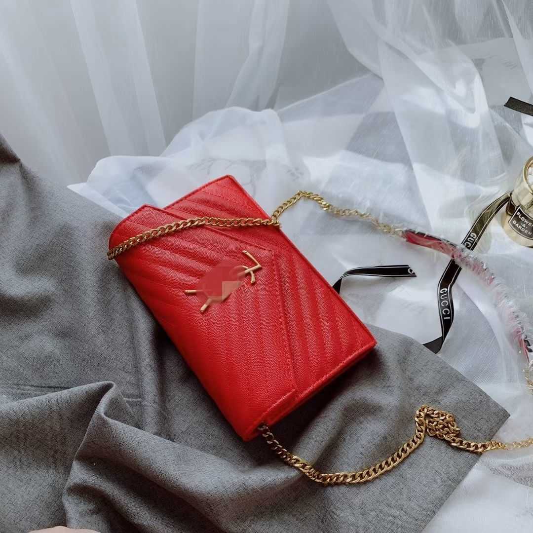 

Satchel Purse Chain Yslbag Flap Siant Shoulder Designer Lourent Brand Classic Tassel Bag Handbag Flip Paris Kate Luxury Women's Trendy HK75, Red