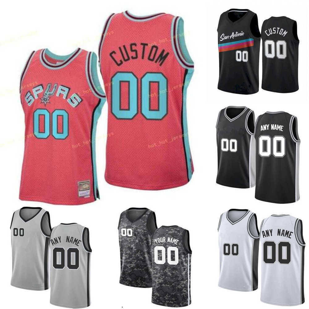 

2023 75th Custom Men Youth San Antonio''Spurs''Tim 21 Duncan''David 50 Robinson Tony 9 Parker Manu 20 Ginobili Basketball Jerseys, Color