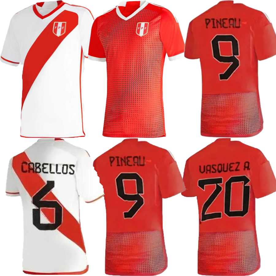 

2023 2024 Top Peru Soccer Jerseys LAPADULA LUIS LBERICO PINEAU CUEVAS CARTAGENA TAPIA VALERA AQUINO national team football shirt, Red
