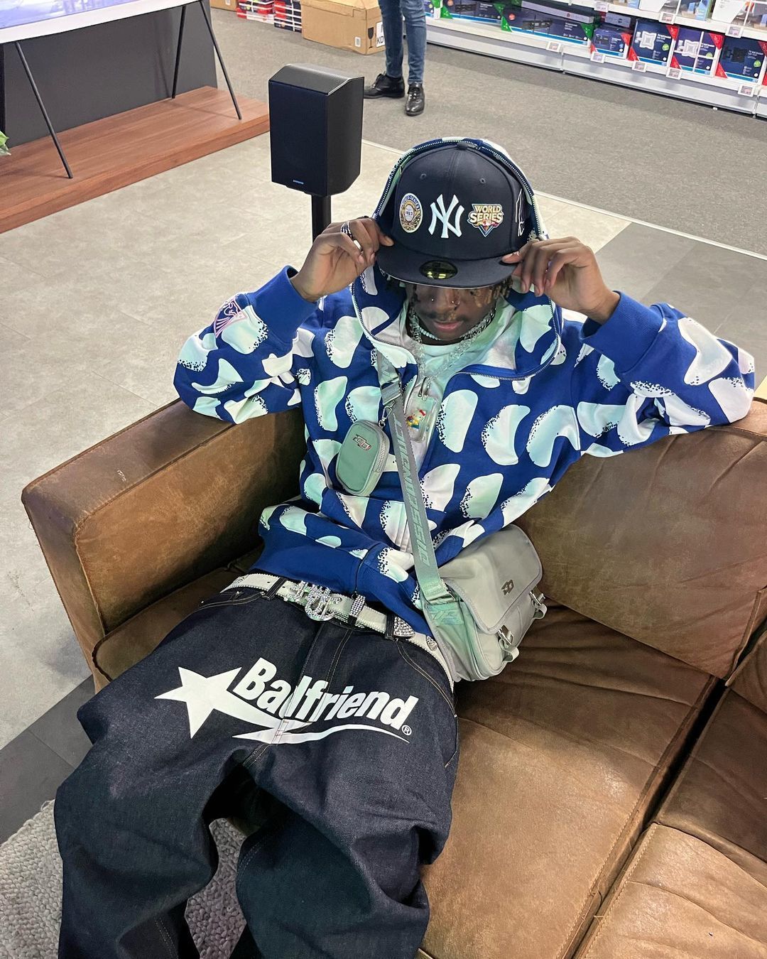 

Men's Jeans Y2k Jeans Men's Hip Hop Print Oversized Black Pants Fashion Casual Punk Rock Loose Straight Wide Leg Trouser Streetwear 230220, 001