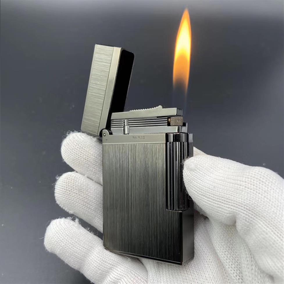 

100% brand new retro DuPont bright sound lighter Seiko manufacture windproof copper body cigarette lighter with box301H