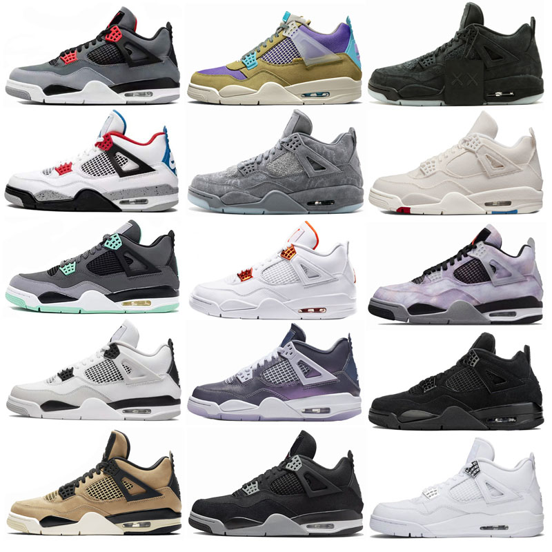

Jumpman 4 Basketball Shoe Men Running Shoes Womens designer Sneakers Trainers Skateboard White blue fear poor handwriting yellow run sports size 36-47, 67