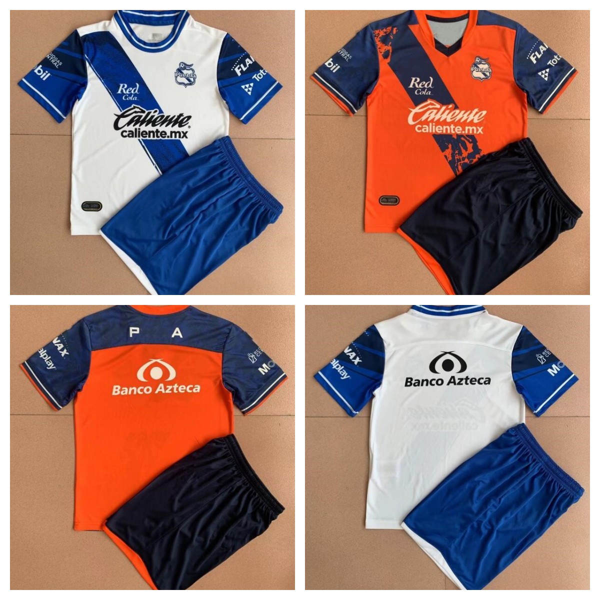 

2023 Puebla F.C. Men's Tracksuits Children's Custom T-Shirt Home and Away, Orange