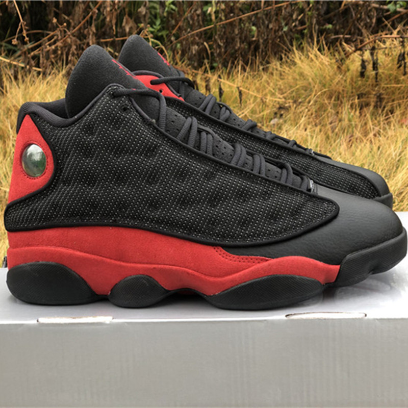 

Mens Jumpman 13 3M Bred Designer Basketball Shoes Original Quality Womens 13s XIII Black Red Outdoor Sports Sneakers Size US5.5-12