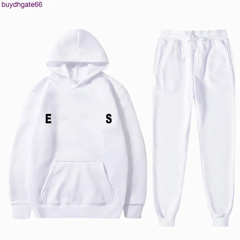 Hoodies Pants 2 Piece 2023 New High Street Brand Esentialsweater Autumn Winter Men's and Women's Fleece Casual Loose Fashion