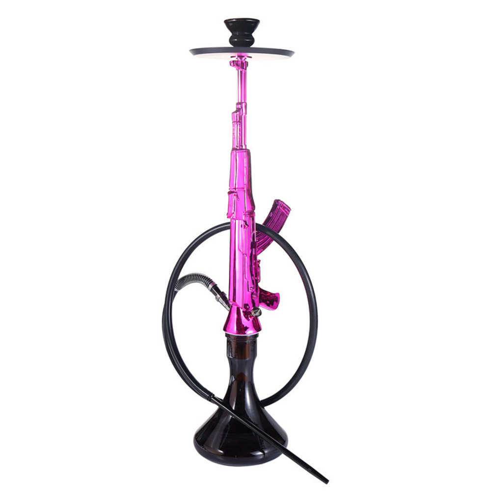 

Hookah Shisha Set AK-47 Strong Durable Hookah Vapor Acrylic Metal for Party or Event 4 Colours Arabian Oil rigs