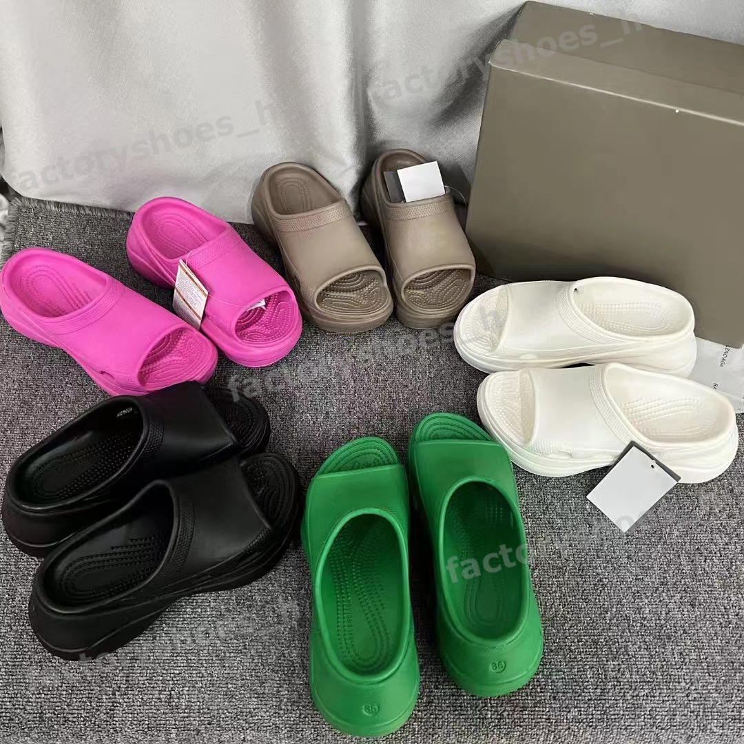 

Pool Croc Slippers Designer Rubber Slides Men Women Slippers Comfortable Platform Sandals Chunky Sole Foam Slide Summer Beach Flip Flops, Color2