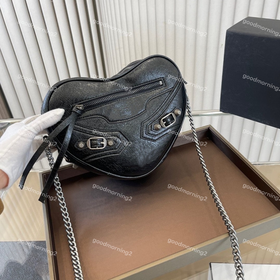 

Lady Shoulder Bag Shoppers Chain Love Totes Top Leather Handbag Women Designers Handbags 4 Colors Bags Purses Heart-shaped Ladies Fashion Crossbody Bags, Blue