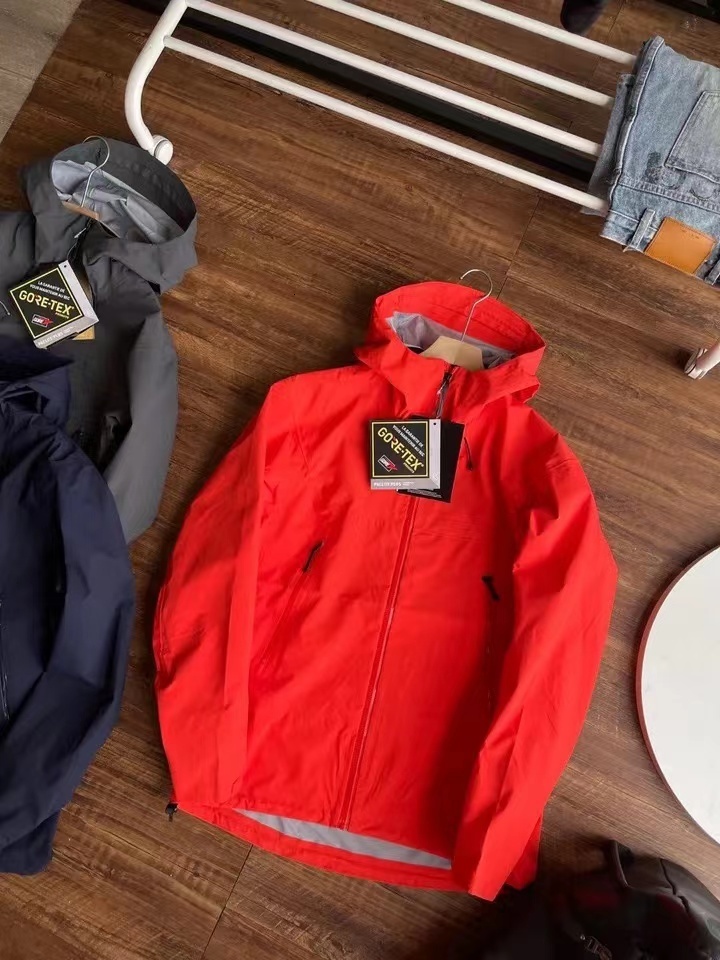 

Men' Jackets 89673 ARC 1 Three Layer Outdoor Waterproof Jacket For Men Women GORETEXPRO BEta Male Casual Lightweight Hiking 2302229, Black