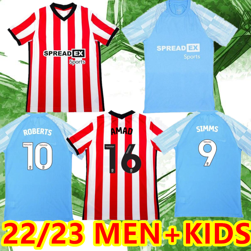 

22 23 Soccer Jerseys STEWART SIMMS ROBERTS AMAD 2022 2023 CLARKE DAJAKU EMBLETON EVANS NIEN Football Shirt PRITCHARD Mens Jersey Kids Kit, Away