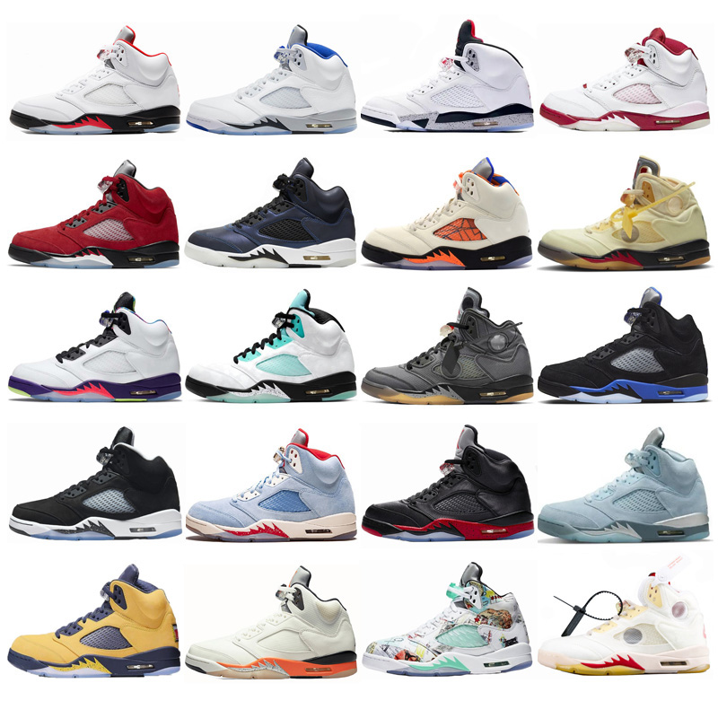 

Jumpman 5 Basketball Shoe Men Running Shoes Womens designer Sneakers Trainers Skateboard Black white blue yellow red run sports size 36-46