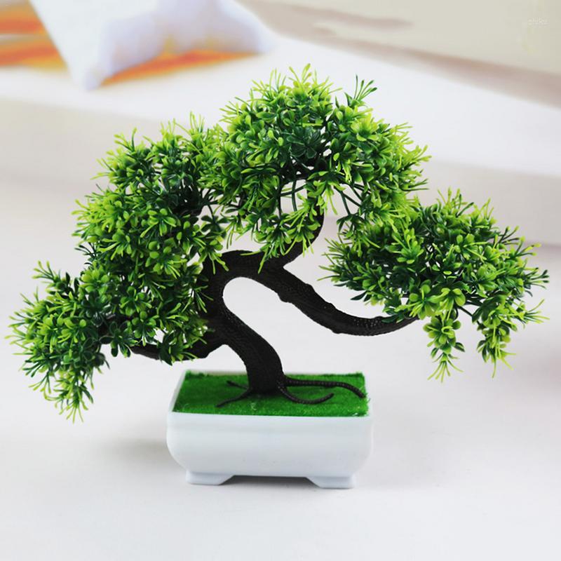 

Decorative Flowers Artificial Bonsai Tree Fake Plant Decoration Potted House Plants For Desktop Display, Picture shown