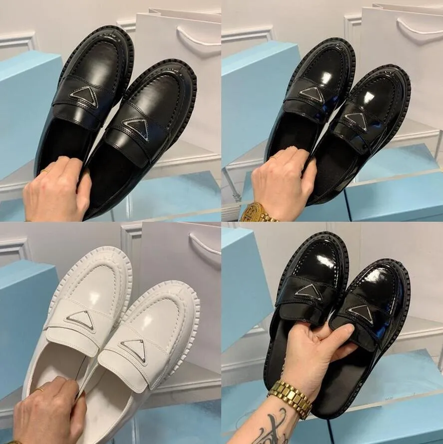

With Box Prad Designer Shoes Men Women Casual Monolith Triangle Logo Black Leather Shoes Increase Platform Sneakers Cloudbust Classic Pat zr, Shoelace