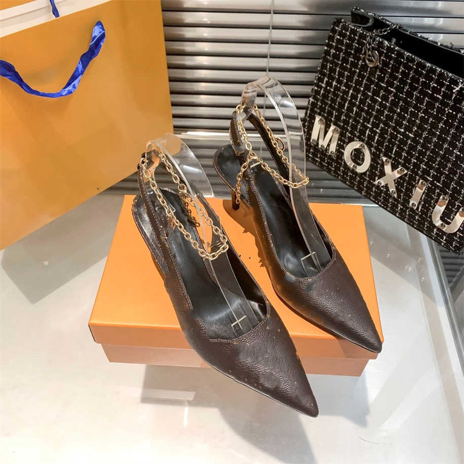 

Designer monograms High heels slipper Archlight CHERIE slingback sandal Vintage Pointed Toe dress shoes Classic Heels Pumps Wedding Party Pointed Low slippers, Fill postage