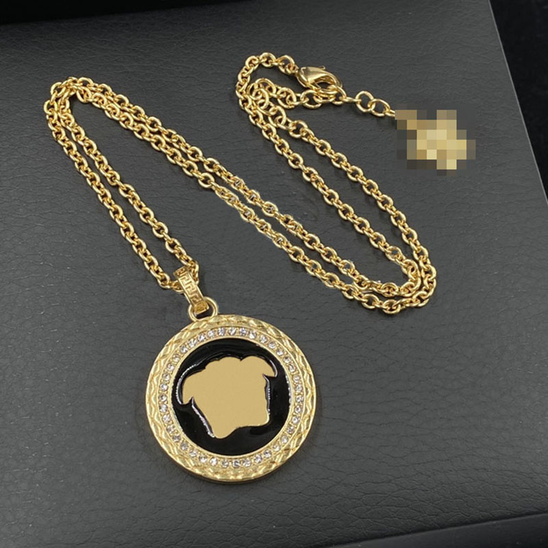 

Diamond Double Rings Necklace for Women Inner Special Outline Bracelet Lady Club Party Luxury Jewelry