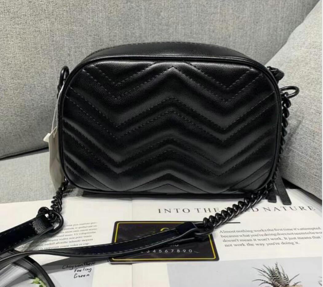

Luxury Designer New Style Marmont Shoulder Bags Women Black gold Chain Cross Body Bag PU Leather Handbags Purse Female Messenger Tote Bag