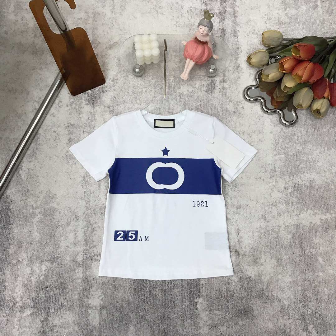 

23SS summer children cotton t-shirt luxury outfit kids high-end T-shirts designer tees lightning sign cotton top Eco-friendly printing t shirts, 5#