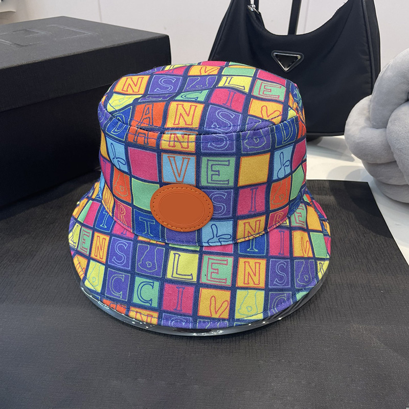 

Fashion designer bucket hat men and women hats colorful classic style outdoor sunshade travel applicable very beautiful, No.2