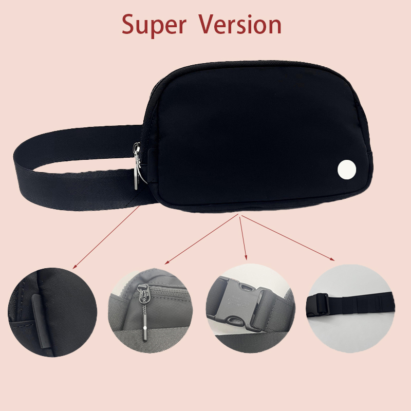 

Lu everywhere belt bag Yoga Bag Outdoor Bags Women Men Waist Bag Gym Elastic Adjustable Strap Zipper Fanny pack