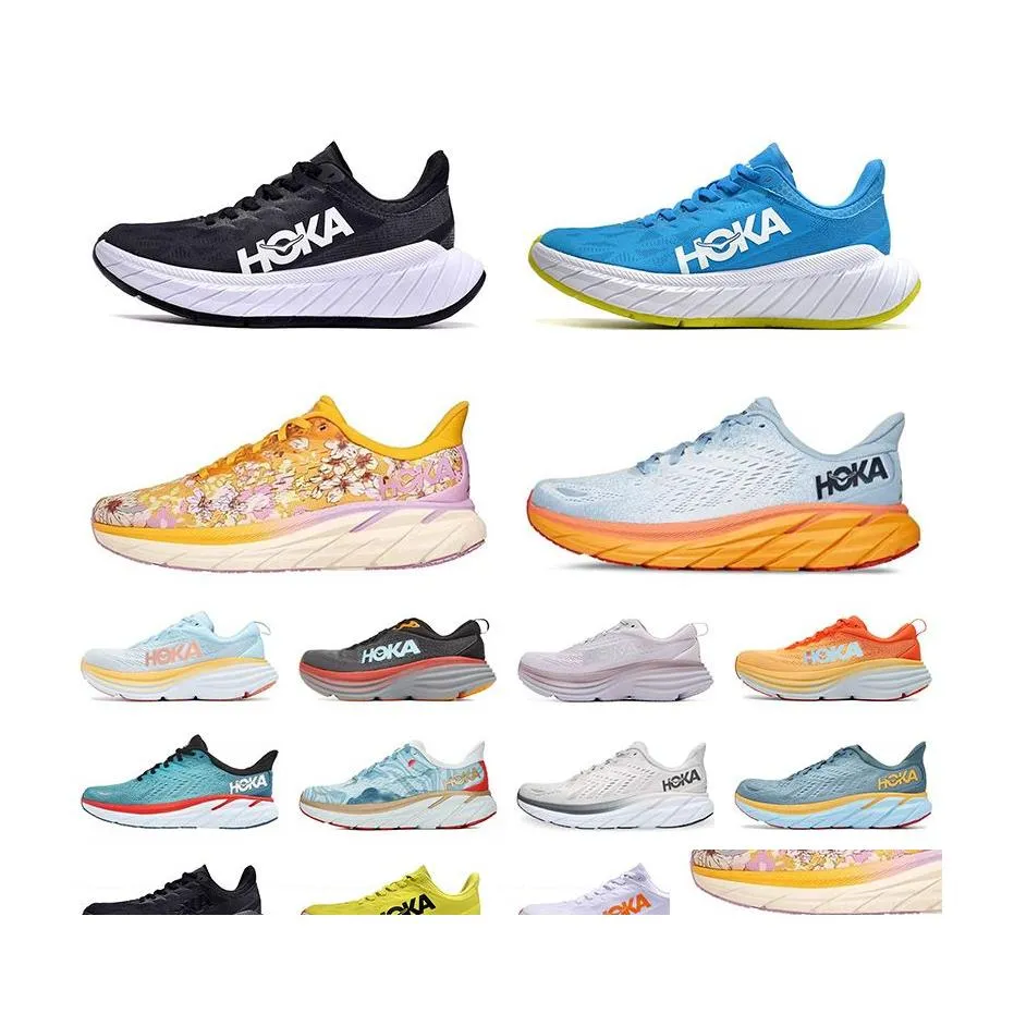 

WITH BOX designer Dress Shoes Hoka One Bondi 8 Clifton Running Carbon X2 Shock Absorption Sneakers Platform Athletic Highway Runners Outdoor Luxury Tr Dhk HMn, B6