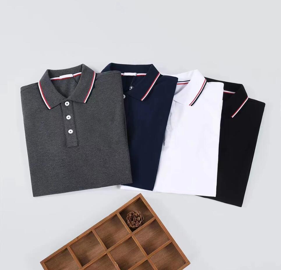 

2023 Designer Polos Summer Mens Polo Shirt with Letters Badge Embroidery Casual T-Shirt Men Tops Clothing -2XL 4 Colors, Black